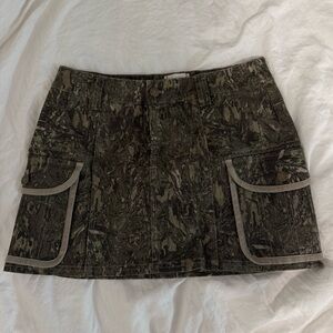 Green Camouflage mini skirt